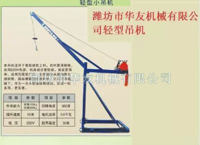 點(diǎn)擊查看詳細(xì)信息<br>標(biāo)題：華友機(jī)械家用小吊機(jī) 閱讀次數(shù)：8410